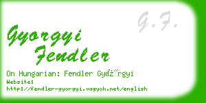 gyorgyi fendler business card